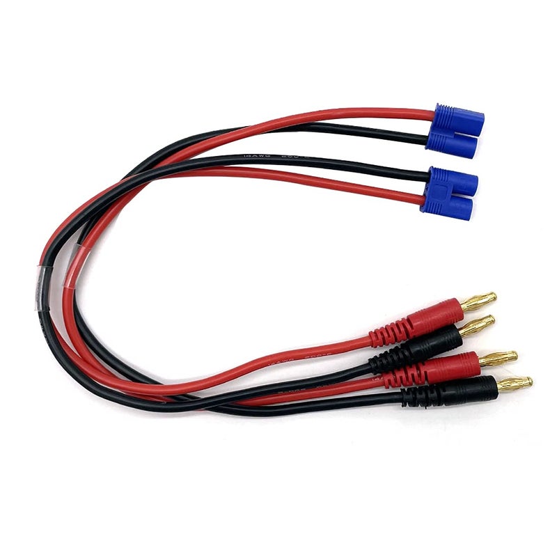 FLY RC 2Pack EC3 Connector Male to 4mm Banana Bullet Plug 14AWG Silicone Battery RC Balance Charge Cable Lead Adapter - Image 3